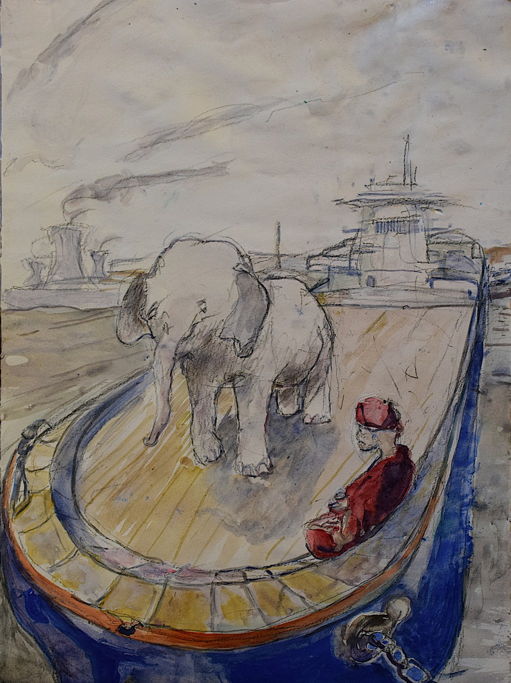 Der Elefant und der Tod unterhalten sich an Bord der Exxon&nbsp;Valdez.