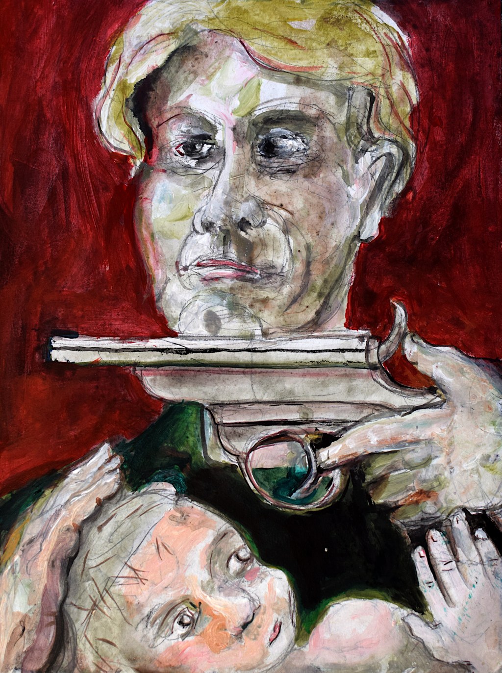 Der Panzerjunge beschützt seinen&nbsp;Bruder.